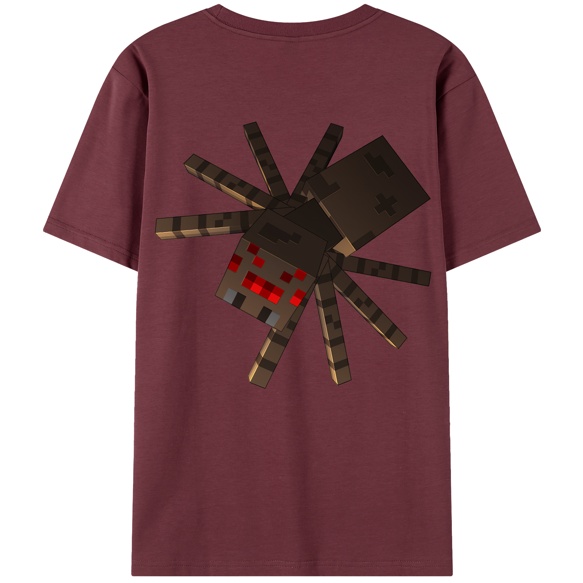 （画像用） マインクラフト ブロックの世界 Minecraft MC Block world 綿100％半袖Tシャツ（背面プリント）